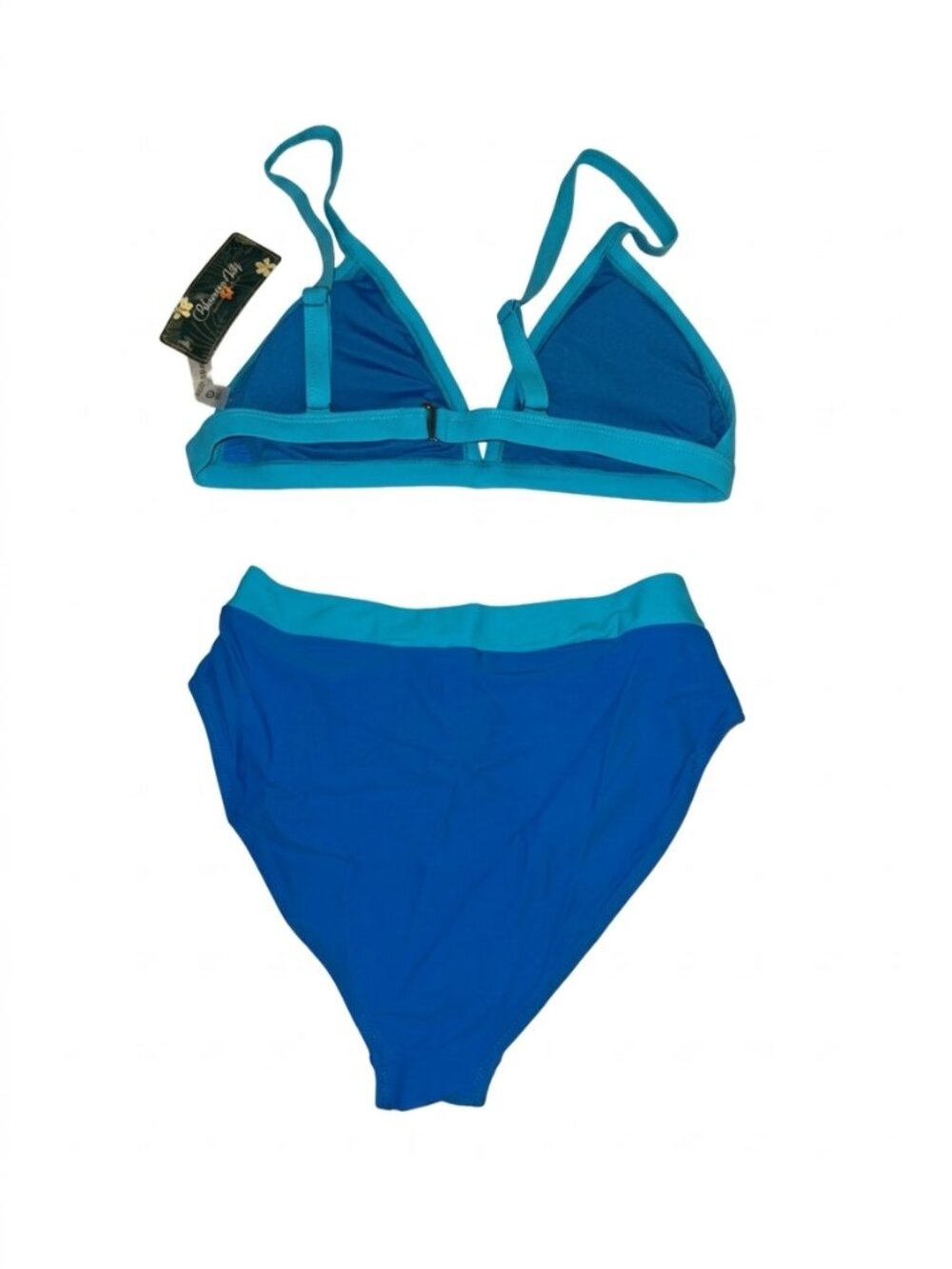 Blooming Jelly Blue & Turquoise ColorBlock Bikini Set - Picture 5 of 6